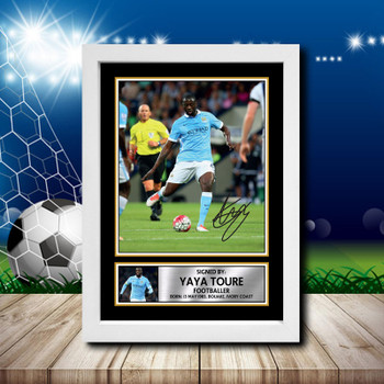 Yaya Toure 1 Signed Autographed Footballers Star Poster Print Framed Merch Gift Yaya Toure 1 Signed Autographed Footballers Star Poster Print Framed Merch Gift