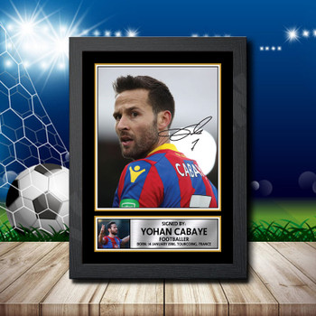 Yohan Cabaye 2 Signed Autographed Footballers Star Poster Print Framed Merch Gift Yohan Cabaye 2 Signed Autographed Footballers Star Poster Print Framed Merch Gift