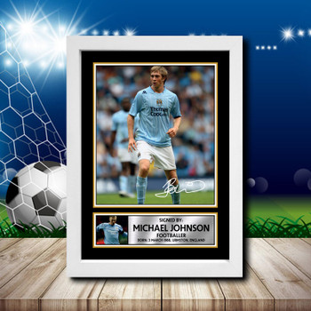 Michael Johnson 2 Signed Autographed Footballers Star Poster Print Framed Merch Gift Michael Johnson 2 Signed Autographed Footballers Star Poster Print Framed Merch Gift