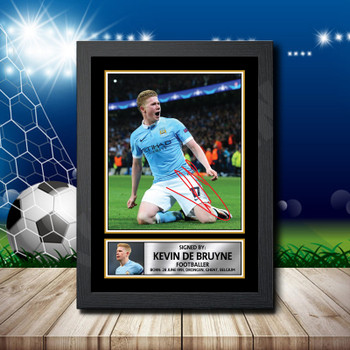 Kevin De Bruyne 2 Signed Autographed Footballers Star Poster Print Framed Merch Gift Kevin De Bruyne 2 Signed Autographed Footballers Star Poster Print Framed Merch Gift