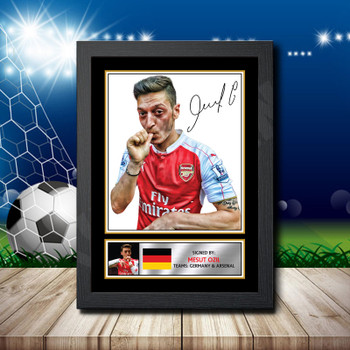 Mesut Ozil Signed Autographed Footballers Star Poster Print Framed Merch Gift Mesut Ozil Signed Autographed Footballers Star Poster Print Framed Merch Gift