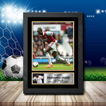 Mohamed Diame 2 Signed Autographed Footballers Star Poster Print Framed Merch Gift Mohamed Diame 2 Signed Autographed Footballers Star Poster Print Framed Merch Gift