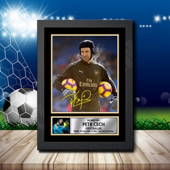 Petr Cech Signed Autographed Footballers Star Poster Print Framed Merch Gift