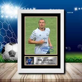 Phil Jagielka Signed Autographed Footballers Star Poster Print Framed Merch Gift Phil Jagielka Signed Autographed Footballers Star Poster Print Framed Merch Gift