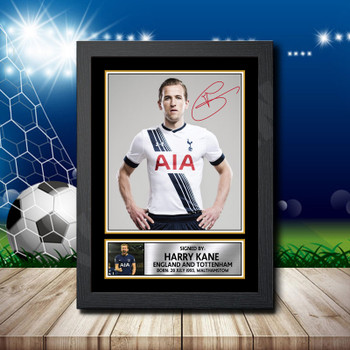 Harry Kane 3 Signed Autographed Footballers Star Poster Print Framed Merch Gift Harry Kane 3 Signed Autographed Footballers Star Poster Print Framed Merch Gift