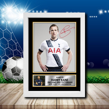 Harry Kane 3 Signed Autographed Footballers Star Poster Print Framed Merch Gift Harry Kane 3 Signed Autographed Footballers Star Poster Print Framed Merch Gift