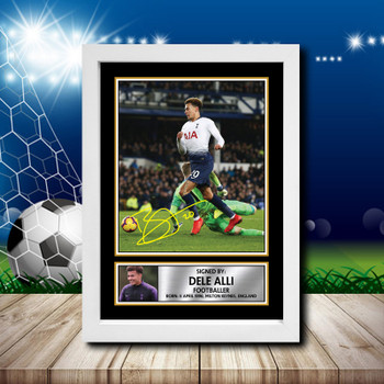 Dele Alli 3 Signed Autographed Footballers Star Poster Print Framed Merch Gift Dele Alli 3 Signed Autographed Footballers Star Poster Print Framed Merch Gift