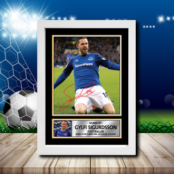 Gylfi Sigurdsson 4 Signed Autographed Footballers Star Poster Print Framed Merch Gift Gylfi Sigurdsson 4 Signed Autographed Footballers Star Poster Print Framed Merch Gift