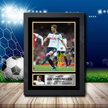 Jan Vertonghen 4 Signed Autographed Footballers Star Poster Print Framed Merch Gift Jan Vertonghen 4 Signed Autographed Footballers Star Poster Print Framed Merch Gift