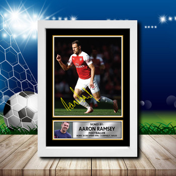 Aaron Ramsey 2 Signed Autographed Footballers Star Poster Print Framed Merch Gift Aaron Ramsey 2 Signed Autographed Footballers Star Poster Print Framed Merch Gift