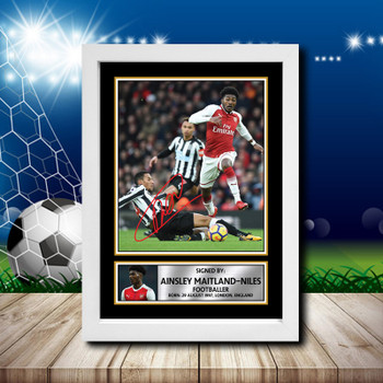 Ainsley Maitland-Niles Signed Autographed Footballers Star Poster Print Framed Merch Gift Ainsley Maitland-Niles Signed Autographed Footballers Star Poster Print Framed Merch Gift