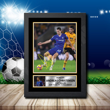 Andreas Christensen 2 Signed Autographed Footballers Star Poster Print Framed Merch Gift Andreas Christensen 2 Signed Autographed Footballers Star Poster Print Framed Merch Gift