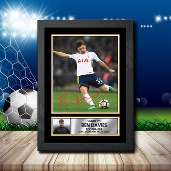 Ben Davies 2 Signed Autographed Footballers Star Poster Print Framed Merch Gift Ben Davies 2 Signed Autographed Footballers Star Poster Print Framed Merch Gift