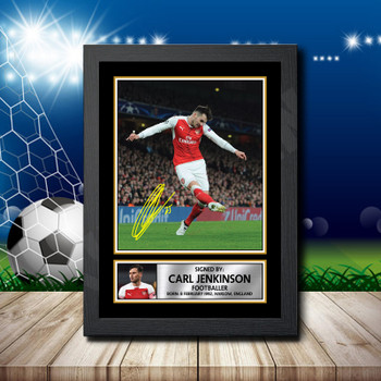 Carl Jenkinson 2 Signed Autographed Footballers Star Poster Print Framed Merch Gift Carl Jenkinson 2 Signed Autographed Footballers Star Poster Print Framed Merch Gift