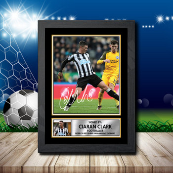 Ciaran Clark 2 Signed Autographed Footballers Star Poster Print Framed Merch Gift Ciaran Clark 2 Signed Autographed Footballers Star Poster Print Framed Merch Gift