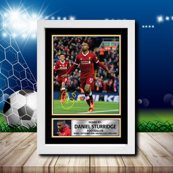 Daniel Sturridge Signed Autographed Footballers Star Poster Print Framed Merch Gift Daniel Sturridge Signed Autographed Footballers Star Poster Print Framed Merch Gift