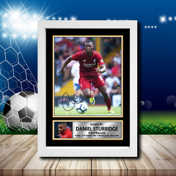 Daniel Sturridge 2 Signed Autographed Footballers Star Poster Print Framed Merch Gift Daniel Sturridge 2 Signed Autographed Footballers Star Poster Print Framed Merch Gift