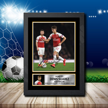 Denis Suã¡Rez 2 Signed Autographed Footballers Star Poster Print Framed Merch Gift Denis Suã¡Rez 2 Signed Autographed Footballers Star Poster Print Framed Merch Gift