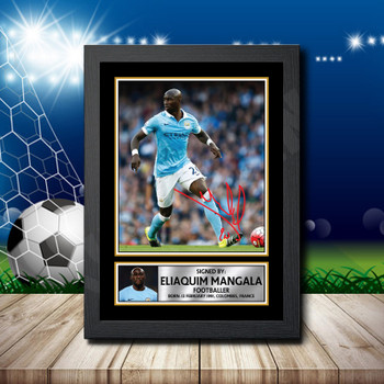 Eliaquim Mangala 2 Signed Autographed Footballers Star Poster Print Framed Merch Gift Eliaquim Mangala 2 Signed Autographed Footballers Star Poster Print Framed Merch Gift