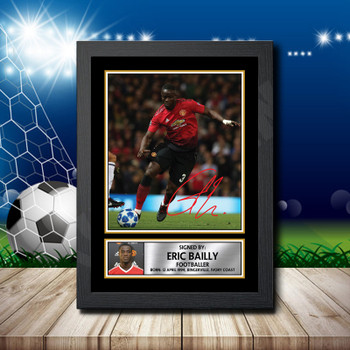 Eric Bailly 2 Signed Autographed Footballers Star Poster Print Framed Merch Gift Eric Bailly 2 Signed Autographed Footballers Star Poster Print Framed Merch Gift
