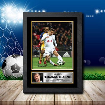 Fernando Llorente Signed Autographed Footballers Star Poster Print Framed Merch Gift Fernando Llorente Signed Autographed Footballers Star Poster Print Framed Merch Gift