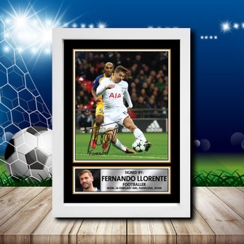 Fernando Llorente Signed Autographed Footballers Star Poster Print Framed Merch Gift Fernando Llorente Signed Autographed Footballers Star Poster Print Framed Merch Gift
