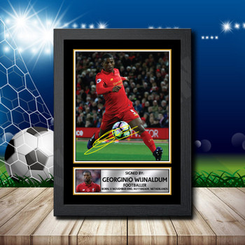 Gold Georginio Signed Autographed Footballers Star Poster Print Framed Merch Gift Gold Georginio Signed Autographed Footballers Star Poster Print Framed Merch Gift