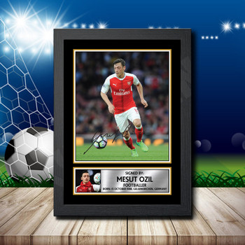 Mesut Ozil 4 Signed Autographed Footballers Star Poster Print Framed Merch Gift Mesut Ozil 4 Signed Autographed Footballers Star Poster Print Framed Merch Gift