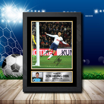 Heung-Min Signed Autographed Footballers Star Poster Print Framed Merch Gift Heung-Min Signed Autographed Footballers Star Poster Print Framed Merch Gift