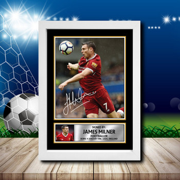 James Milner 2 Signed Autographed Footballers Star Poster Print Framed Merch Gift James Milner 2 Signed Autographed Footballers Star Poster Print Framed Merch Gift