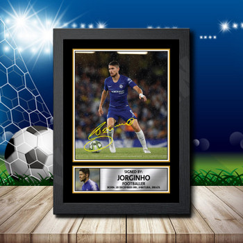 Jorginho 2 Signed Autographed Footballers Star Poster Print Framed Merch Gift Jorginho 2 Signed Autographed Footballers Star Poster Print Framed Merch Gift