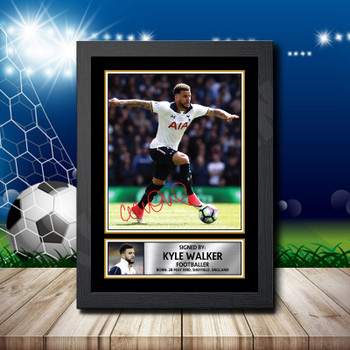 Kyle Walker Signed Autographed Footballers Star Poster Print Framed Merch Gift Kyle Walker Signed Autographed Footballers Star Poster Print Framed Merch Gift