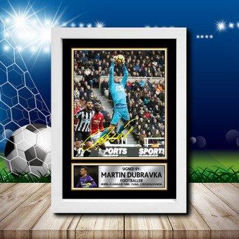 Martin Dãºbravka 2 Signed Autographed Footballers Star Poster Print Framed Merch Gift