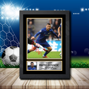 Mateo Kovacic 2 Signed Autographed Footballers Star Poster Print Framed Merch Gift