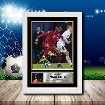 Naby Keita 2 Signed Autographed Footballers Star Poster Print Framed Merch Gift