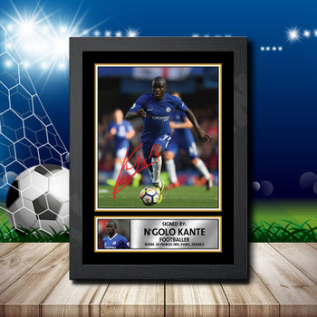N'golo Kante 2 Signed Autographed Footballers Star Poster Print Framed Merch Gift N'golo Kante 2 Signed Autographed Footballers Star Poster Print Framed Merch Gift