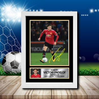 Victor Lindelof 2 Signed Autographed Footballers Star Poster Print Framed Merch Gift Victor Lindelof 2 Signed Autographed Footballers Star Poster Print Framed Merch Gift