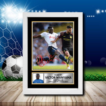 Victor Wanyama Signed Autographed Footballers Star Poster Print Framed Merch Gift Victor Wanyama Signed Autographed Footballers Star Poster Print Framed Merch Gift