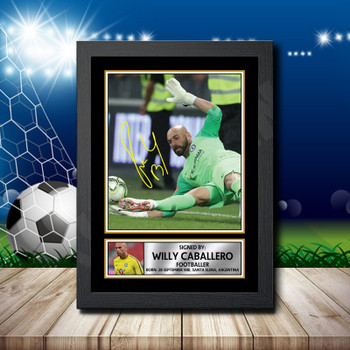 Willy Caballero 2 Signed Autographed Footballers Star Poster Print Framed Merch Gift Willy Caballero 2 Signed Autographed Footballers Star Poster Print Framed Merch Gift