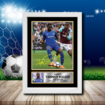 Yannick Bolasie 2 Signed Autographed Footballers Star Poster Print Framed Merch Gift Yannick Bolasie 2 Signed Autographed Footballers Star Poster Print Framed Merch Gift