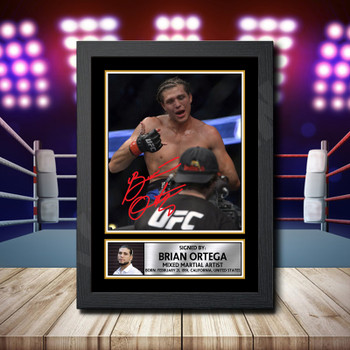 Brian Ortega Signed Autographed Ufc Star Poster Print Framed Merch Gift Brian Ortega Signed Autographed Ufc Star Poster Print Framed Merch Gift