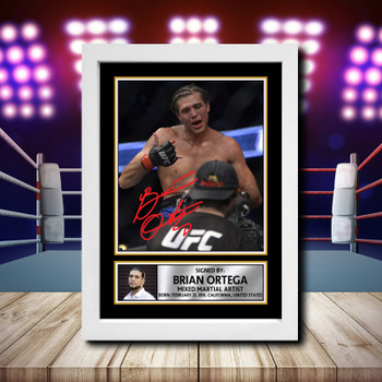 Brian Ortega Signed Autographed Ufc Star Poster Print Framed Merch Gift Brian Ortega Signed Autographed Ufc Star Poster Print Framed Merch Gift