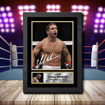 Chad Mendes Signed Autographed Ufc Star Poster Print Framed Merch Gift