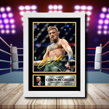 Conor Mcgregor Signed Autographed Ufc Star Poster Print Framed Merch Gift