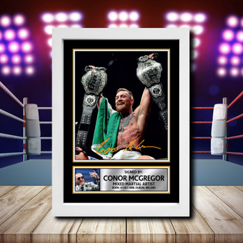Conor Mcgregor 4 Signed Autographed Ufc Star Poster Print Framed Merch Gift