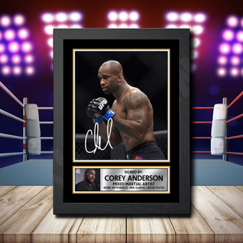 Corey Anderson 2 Signed Autographed Ufc Star Poster Print Framed Merch Gift Corey Anderson 2 Signed Autographed Ufc Star Poster Print Framed Merch Gift