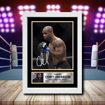 Corey Anderson 2 Signed Autographed Ufc Star Poster Print Framed Merch Gift Corey Anderson 2 Signed Autographed Ufc Star Poster Print Framed Merch Gift