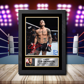 Cub Swanson Signed Autographed Ufc Star Poster Print Framed Merch Gift Cub Swanson Signed Autographed Ufc Star Poster Print Framed Merch Gift