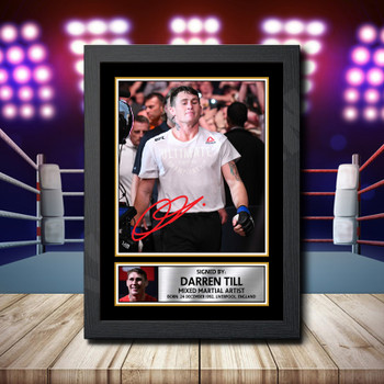 Darren Till Signed Autographed Ufc Star Poster Print Framed Merch Gift
