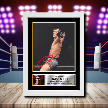 Darren Till 2 Signed Autographed Ufc Star Poster Print Framed Merch Gift